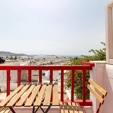 Elenitas Town House With Balcony And Sea View Lägenhet Mykonos Town